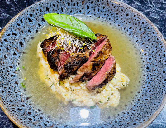 Thai Risotto with Thai Marinated Eye Fillet