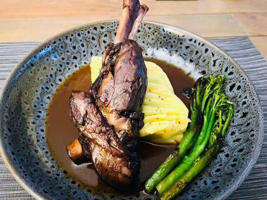 Lamb Shanks with Spring Onion Wholegrain Mustard Mash